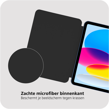 iPad 2025 (11th Gen) / iPad 2022 (10th Gen) - Magnetic Sleek TriFold Case - Black
