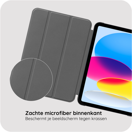 iPad 2025 (11th Gen) / iPad 2022 (10th Gen) - Smart Tri-Fold Case - Grey