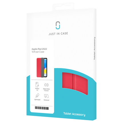 iPad 2025 (11th Gen) / iPad 2022 (10th Gen) - Smart Tri-Fold Case - Red