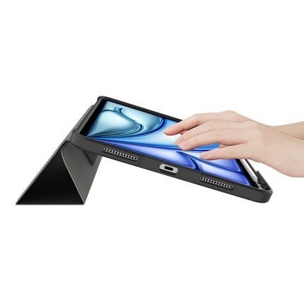 ArmorElite Case - iPad Air 11 (M4 2026 / M3 2025 / M2 2024) - Military Grade Trifold Cover - Black