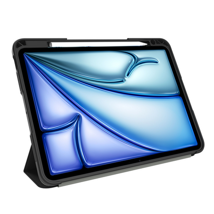 ArmorElite Case - iPad Air 11 (M4 2026 / M3 2025 / M2 2024) - Military Grade Trifold Cover - Black