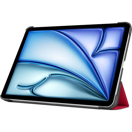 iPad Air 13 (M4 2026 / M3 2025 / M2 2024) - TriFold Smart Book Case - Red