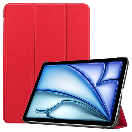 iPad Air 13 (M4 2026 / M3 2025 / M2 2024) - TriFold Smart Book Case - Red