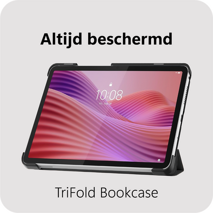 Lenovo Tab K9 / Tab One - TriFold Smart Book Case - Black