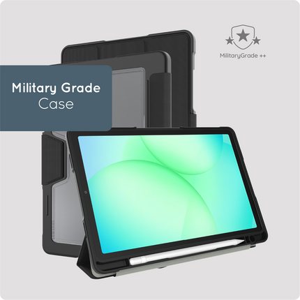 ArmorElite Case - Samsung Galaxy Tab A11 Plus / A9 Plus - Military Grade Trifold Cover - Black