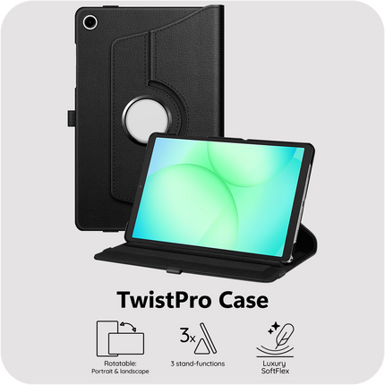Samsung Galaxy Tab A11 Plus / A9 Plus - Rotating 360 Case - Black