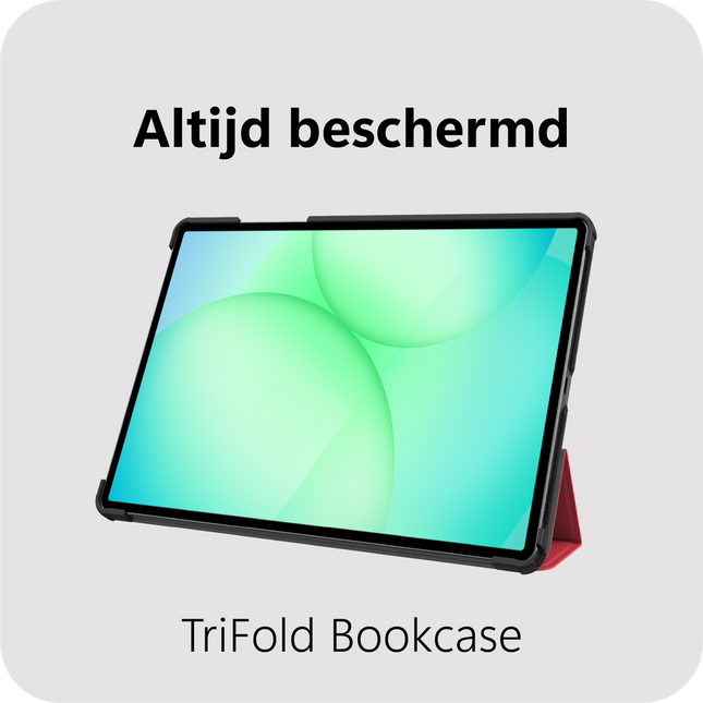 Samsung Galaxy Tab A11 Plus / A9 Plus - TriFold Smart Book Case - Red