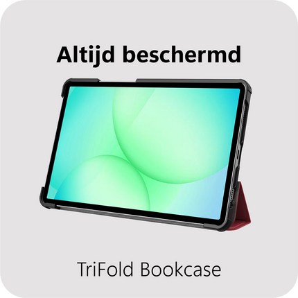 Samsung Galaxy Tab A11 - TriFold Smart Book Case - Red
