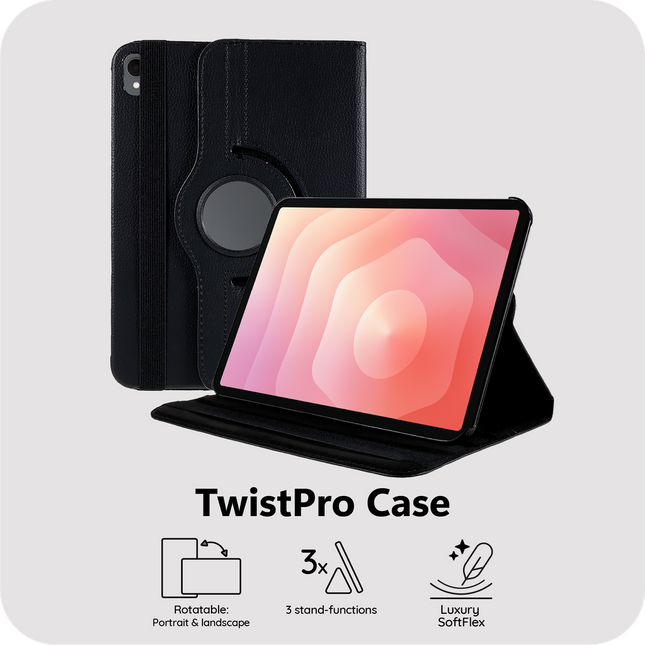 Samsung Galaxy Tab S11 - Rotating 360 Case - Black