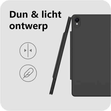 Samsung Galaxy Tab S11 - Magnetic Sleek TriFold Case - Black