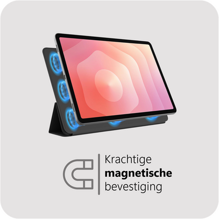 Samsung Galaxy Tab S11 - Magnetic Sleek TriFold Case - Black
