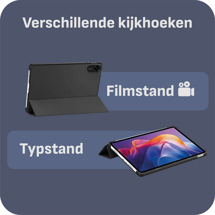 Xiaomi Redmi Pad 2 11" - TriFold Smart Book Case - Black