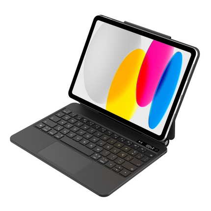 iPad 2025 (11th Gen) / iPad 2022 (10th Gen) - MagAir Floating Magic Keyboard Cover - Magnetic Attachment - Qwerty (Portuguese) - Black