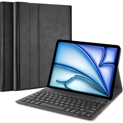 iPad Air 11 (M4 2026 / M3 2025 / M2 2024) - Premium Bluetooth Keyboard Cover Azerty