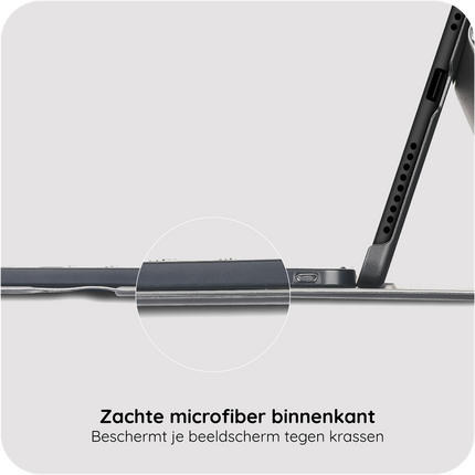iPad Air 11 (M4 2026 / M3 2025 / M2 2024) - Premium Bluetooth Keyboard Cover Azerty