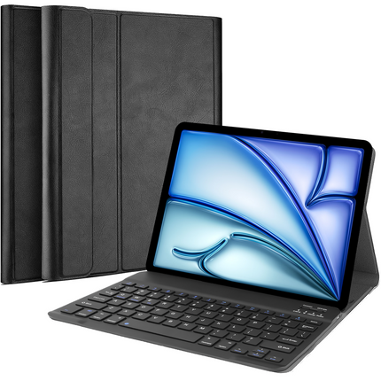 iPad Air 11 (M4 2026 / M3 2025 / M2 2024) - Premium Bluetooth Keyboard Cover Qwerty