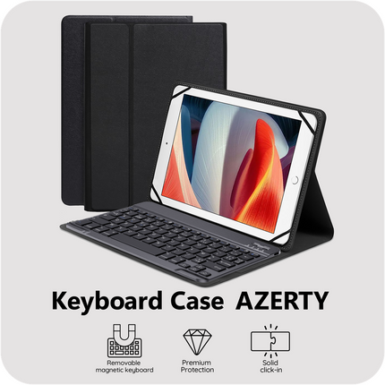 Universal 9-11 inch  - Premium Bluetooth Keyboard Cover - Azerty