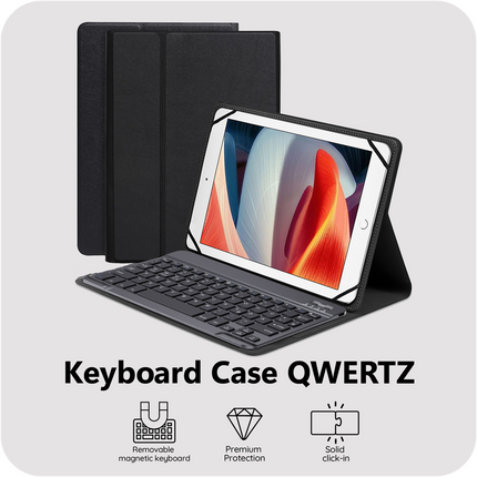 Universal 9-11 inch  - Premium Bluetooth Keyboard Cover - Qwertz