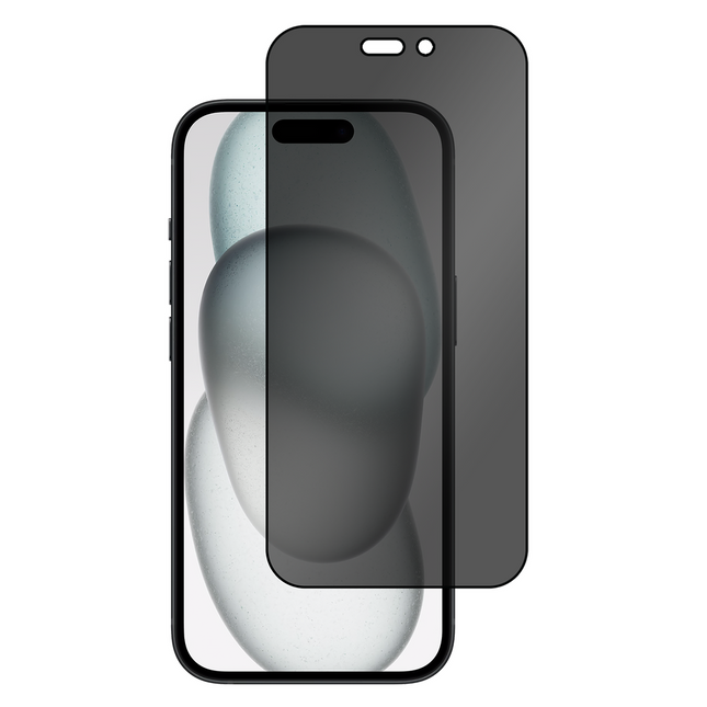 iPhone 15 - Privacy Screenprotector Tempered Glass