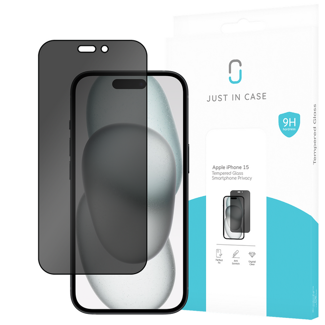 iPhone 15 - Privacy Screenprotector Tempered Glass