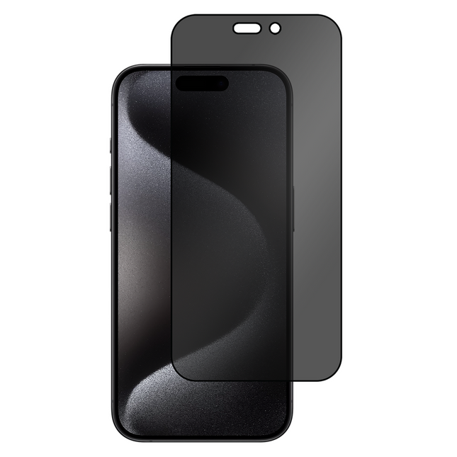 iPhone 15 Pro - Privacy Screenprotector Tempered Glass