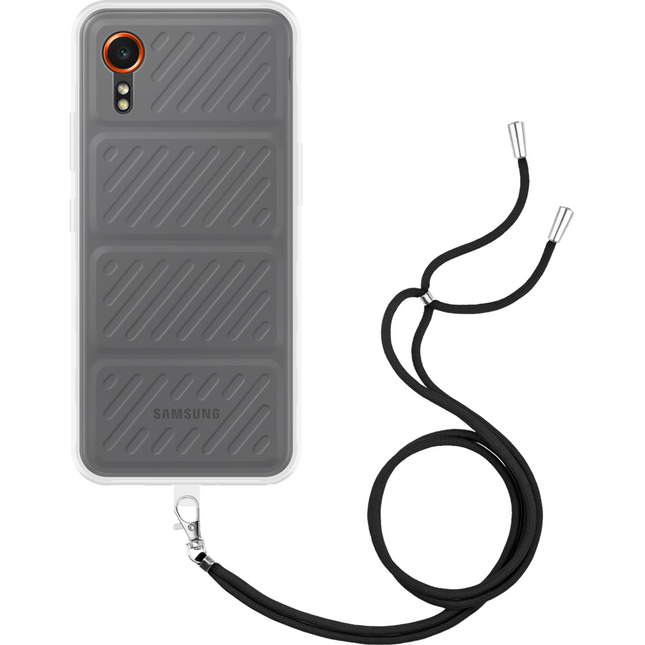 Lanyard Case - Samsung Galaxy Xcover7 - Soft TPU Protective Cover with Necklace - Clear