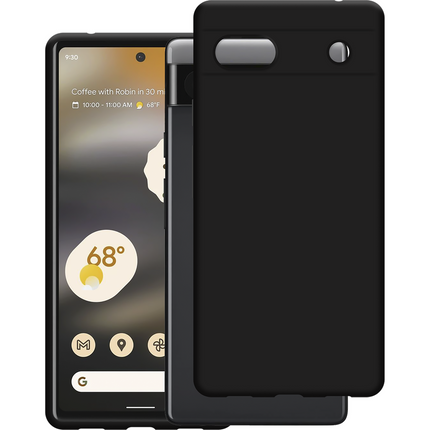 Lanyard Case - Google Pixel 6a - Soft TPU Protective Cover with Necklace - Black