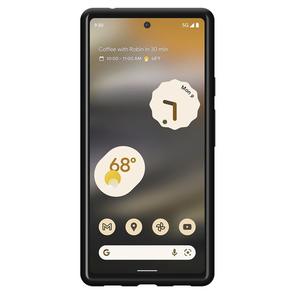 Lanyard Case - Google Pixel 6a - Soft TPU Protective Cover with Necklace - Black