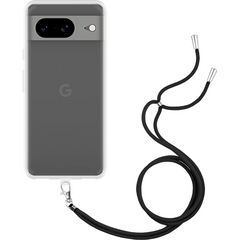 Lanyard Case - Google Pixel 8 - Soft TPU Protective Cover with Necklace - Clear