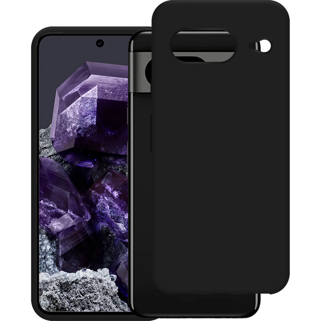 Lanyard Case - Google Pixel 8 - Soft TPU Protective Cover with Necklace - Black