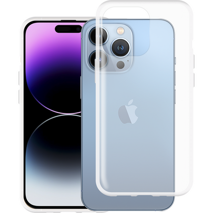 Lanyard Case - iPhone 14 Pro - Soft TPU Protective Cover with Necklace - Clear