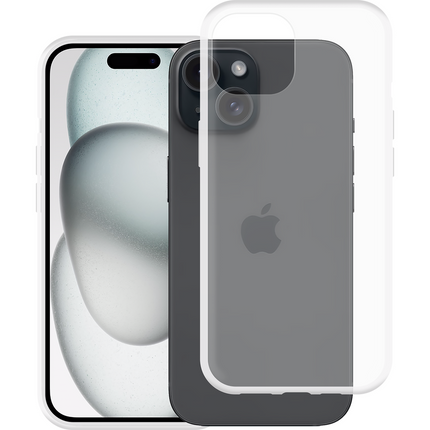 Lanyard Case - iPhone 15 - Soft TPU Protective Cover with Necklace - Clear