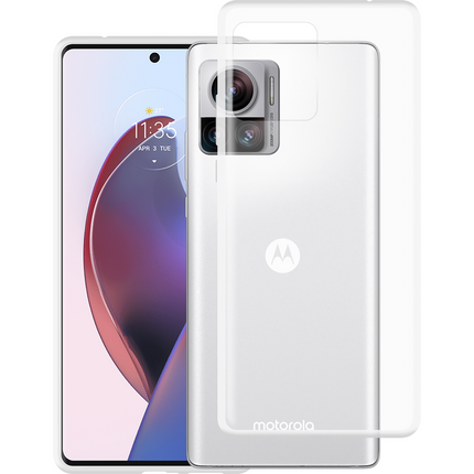 Lanyard Case - Motorola Edge 30 Ultra - Soft TPU Protective Cover with Necklace - Clear