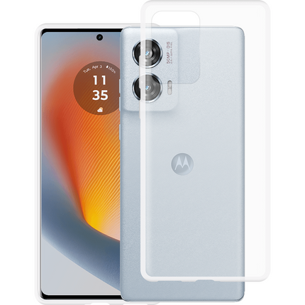 Lanyard Case - Motorola Edge 50 Fusion (5G) - Soft TPU Protective Cover with Necklace - Clear