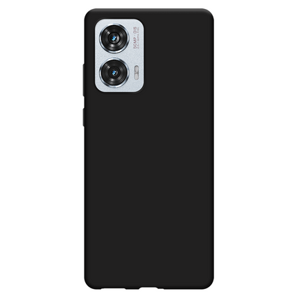 Lanyard Case - Motorola Edge 50 Fusion (5G) - Soft TPU Protective Cover with Necklace - Black