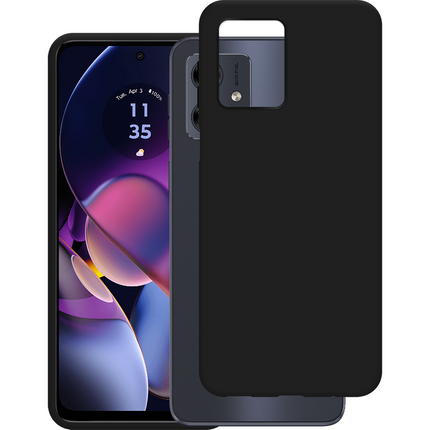 Lanyard Case - Motorola Moto G54 (5G) - Soft TPU Protective Cover with Necklace - Black