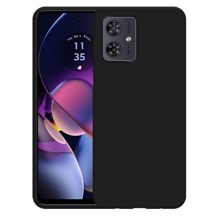 Lanyard Case - Motorola Moto G54 (5G) - Soft TPU Protective Cover with Necklace - Black