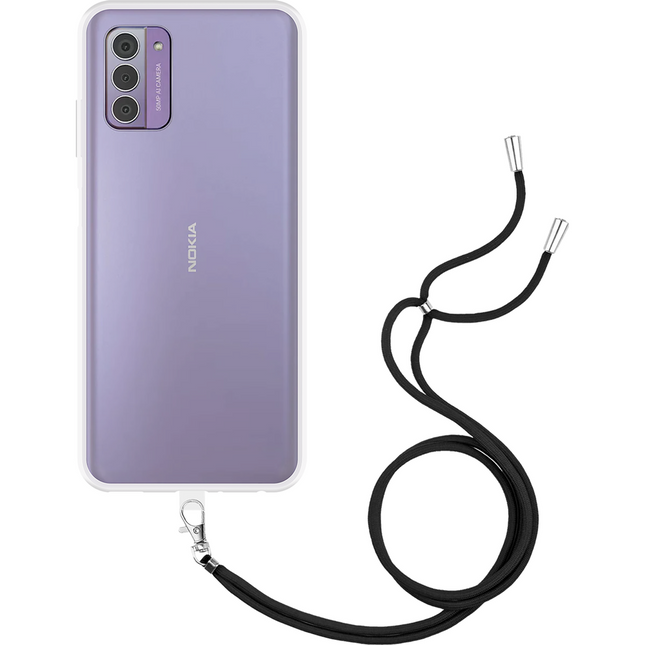 Lanyard Case - Nokia G42 - Soft TPU Protective Cover with Necklace - Clear