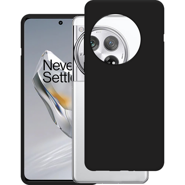 Lanyard Case - OnePlus 12 - Soft TPU Protective Cover with Necklace - Black