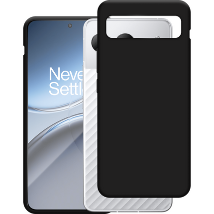 Lanyard Case - OnePlus Nord 4 - Soft TPU Protective Cover with Necklace - Black