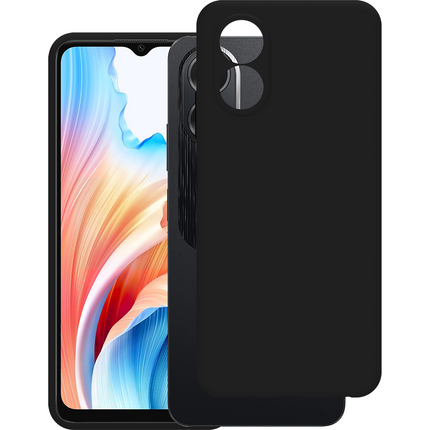 Lanyard Case - Oppo A18 (4G) / A38 (4G) - Soft TPU Protective Cover with Necklace - Black