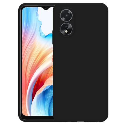 Lanyard Case - Oppo A18 (4G) / A38 (4G) - Soft TPU Protective Cover with Necklace - Black