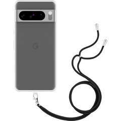 Lanyard Case - Google Pixel 8 Pro - Soft TPU Protective Cover with Necklace - Clear