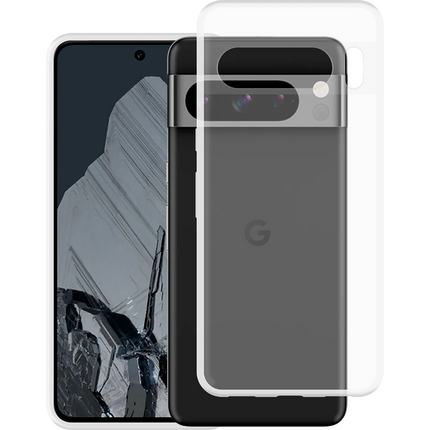 Lanyard Case - Google Pixel 8 Pro - Soft TPU Protective Cover with Necklace - Clear