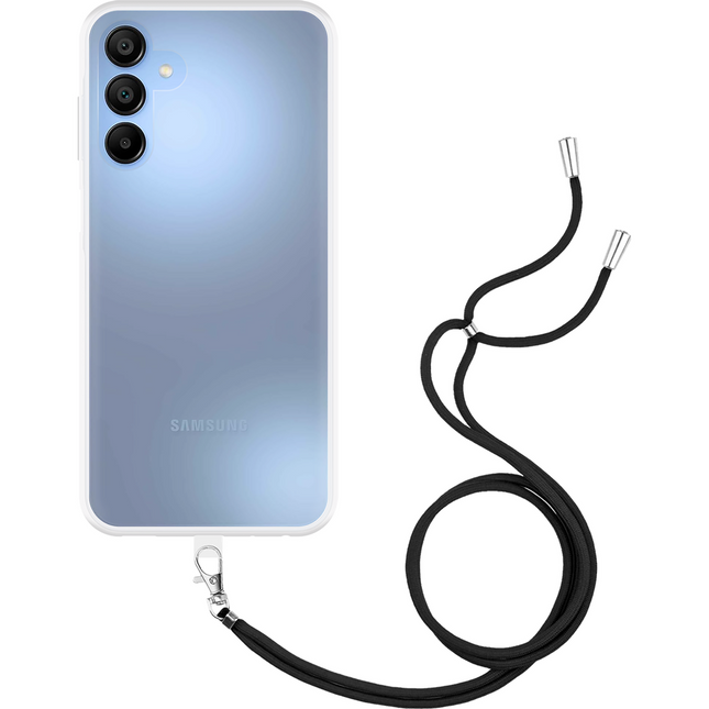 Lanyard Case - Samsung Galaxy A15 (4G/5G) - Soft TPU Protective Cover with Necklace - Clear