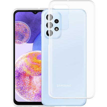 Lanyard Case - Samsung Galaxy A23 - Soft TPU Protective Cover with Necklace - Clear