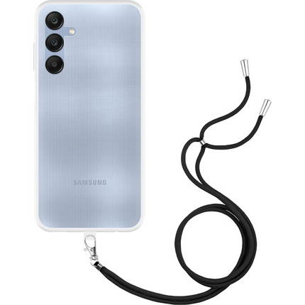 Lanyard Case - Samsung Galaxy A25 - Soft TPU Protective Cover with Necklace - Clear