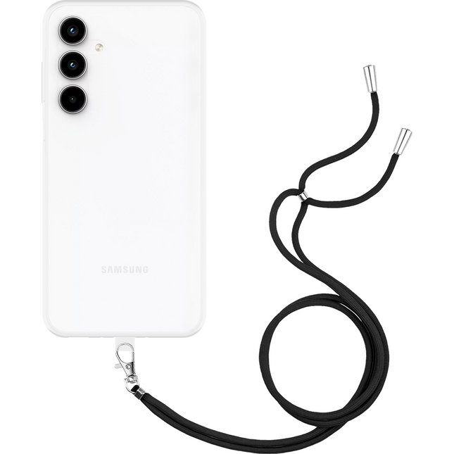Lanyard Case - Samsung Galaxy A35 - Soft TPU Protective Cover with Necklace - Clear
