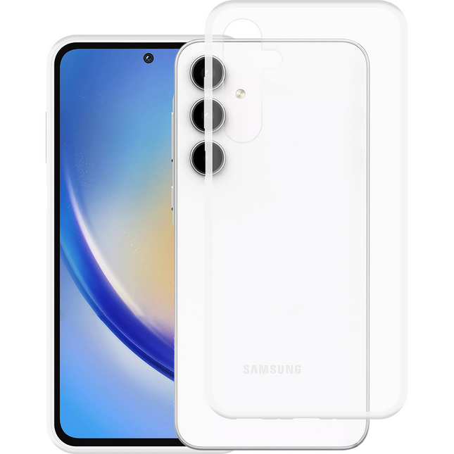 Lanyard Case - Samsung Galaxy A35 - Soft TPU Protective Cover with Necklace - Clear
