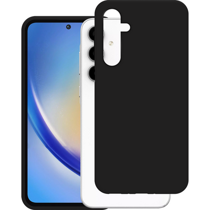 Lanyard Case - Samsung Galaxy A35 - Soft TPU Protective Cover with Necklace - Black